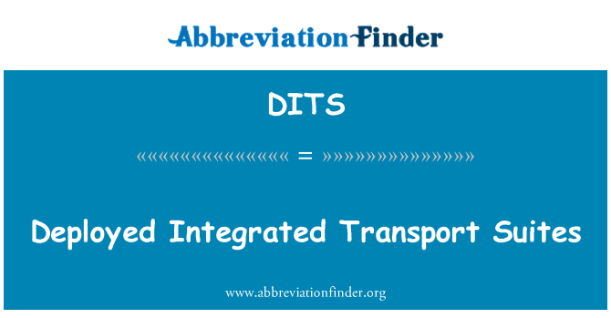 DITS: Razporejeno integriranih transportnih Suites