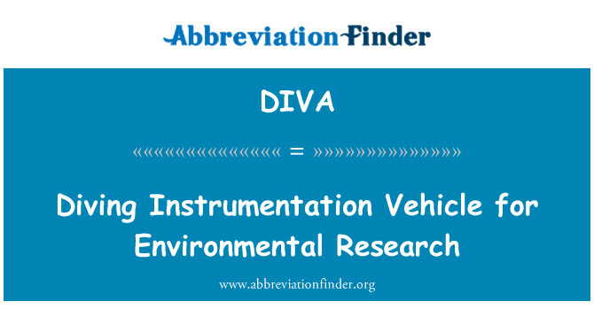 DIVA: Duiken Instrumentation voertuig voor milieu-onderzoek