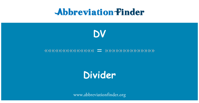 DV: Diviseur