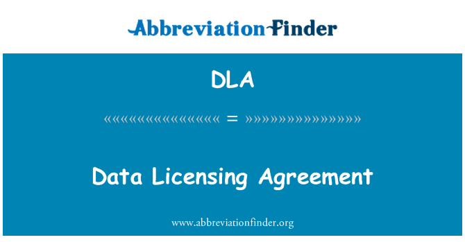 DLA: Data Licensing Agreement