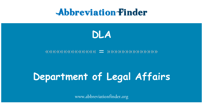 DLA: Oddelek za pravne zadeve