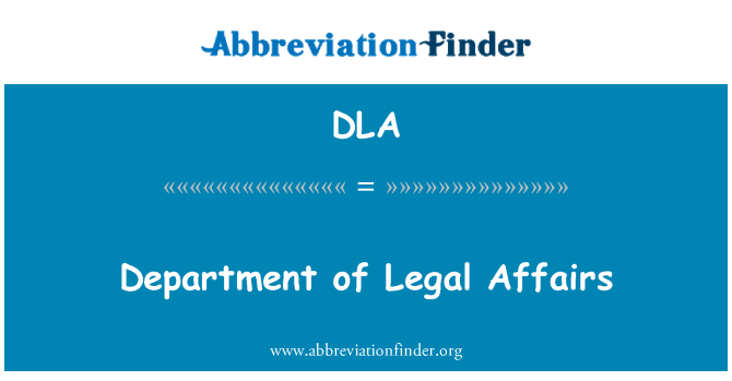 DLA: Departemen Legal Affairs