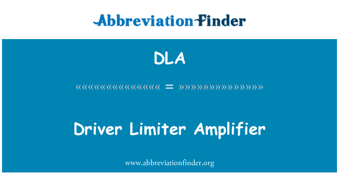 DLA: Amplificatore limitatore driver