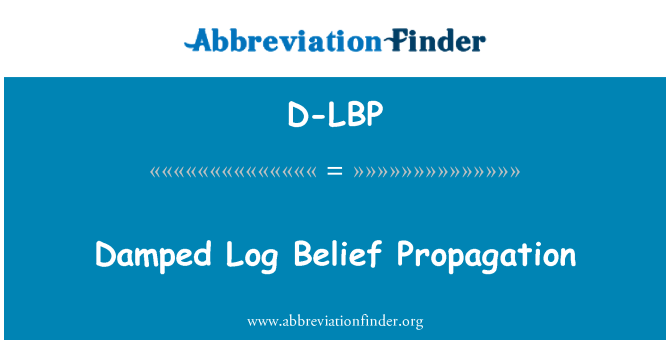 D-LBP: Gedempte Log geloof Propagation