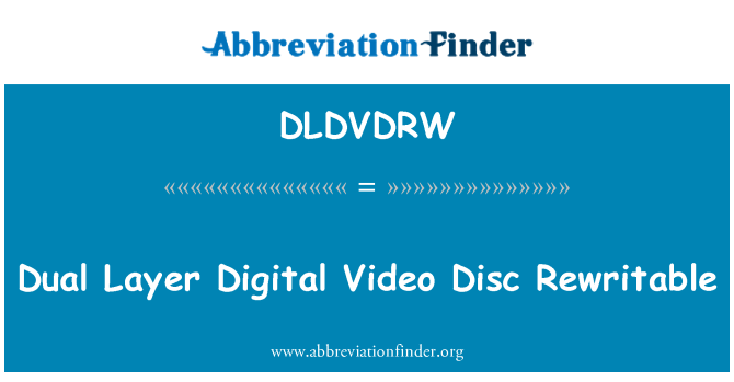 DLDVDRW: Ouch double Digital Vidéo ni plak zo rèldo Réinscriptible