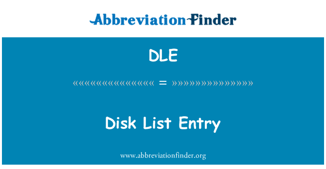 DLE: Disk liste post