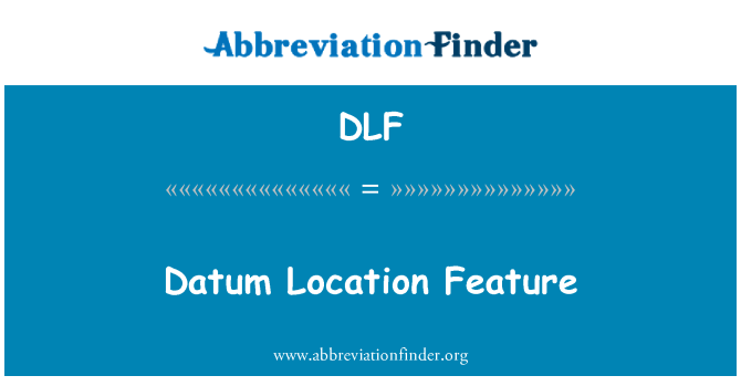 DLF: 場所のデータム フィーチャー
