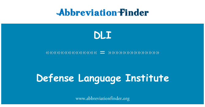 DLI: Defense Language Institute