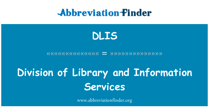 DLIS: Divizyon nan bibliyotèk, ak sèvis enfòmasyon yo