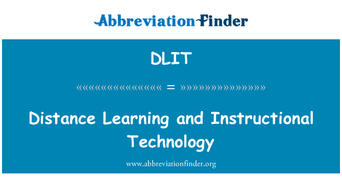 DLIT: فاصلاتی تعلیم اور تدریسی ٹیکنالوجی