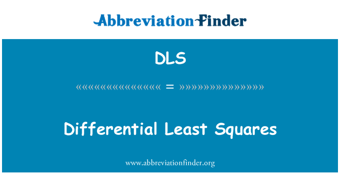 DLS: تفریقی لکیری اقل مربعات
