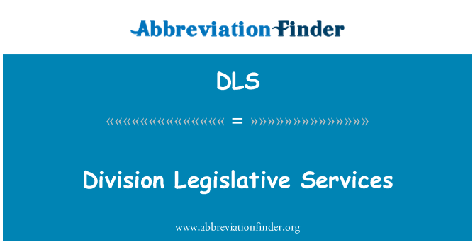 DLS: Division lagstiftande tjänster