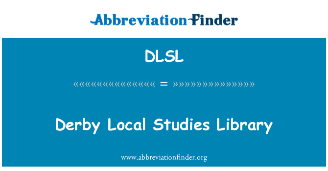 DLSL: Derby lokala studier bibliotek