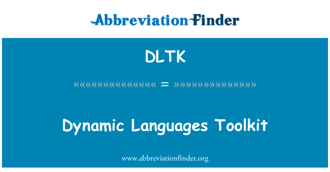 DLTK: Dynamické jazyky Toolkit