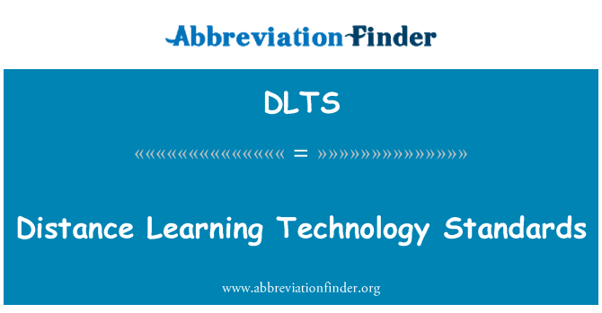 DLTS: Distance Learning tehnoloģiju standarti