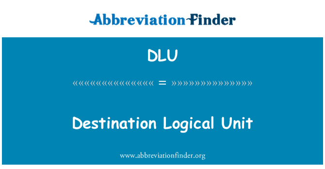 DLU: Призначення логічну одиницю