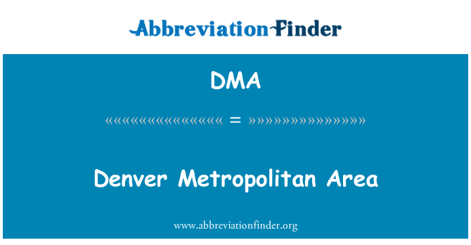 DMA: Denver metropolitní oblast