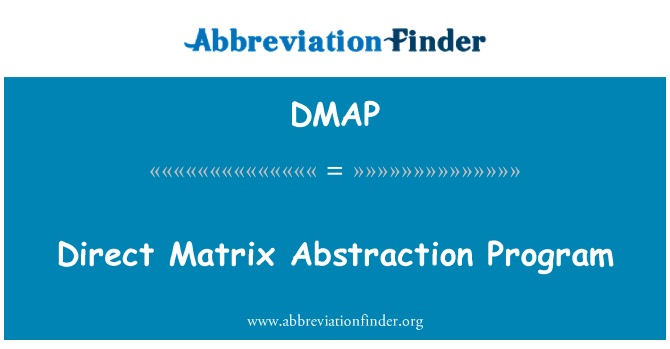 DMAP: Közvetlen mátrix absztrakció Program