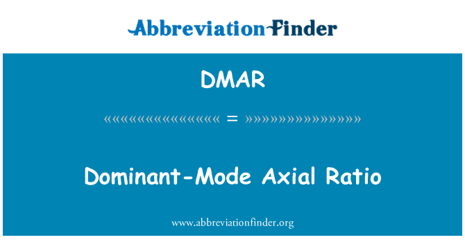 DMAR: Dominante-Mode rapport Axial