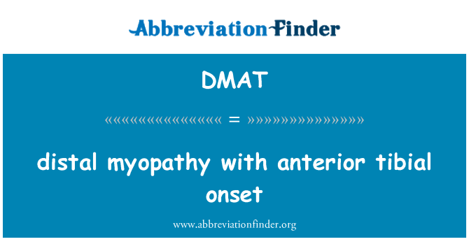 DMAT: 전방 tibial 증상과 말 초 myopathy