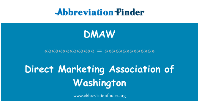DMAW: Dirigir l'Associació de màrqueting de Washington