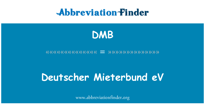 DMB: EV Deutscher Mieterbund