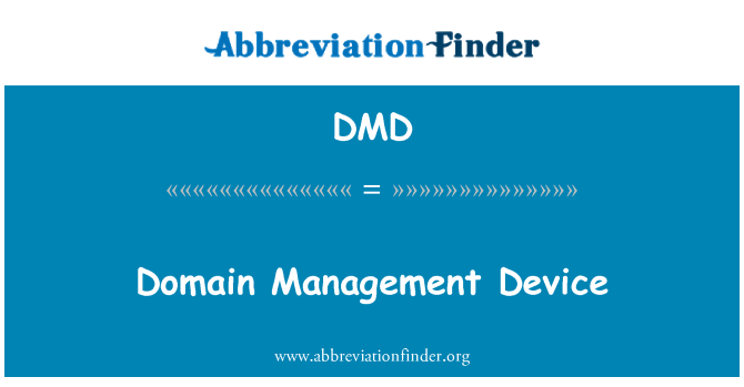 DMD: Domein Management apparaat