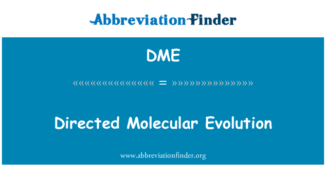 DME: Diretti evoluzzjoni molekulari
