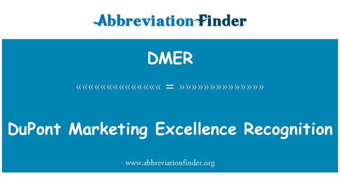 DMER: ड्यूपॉन्ट विपणन उत्कृष्टता मान्यता
