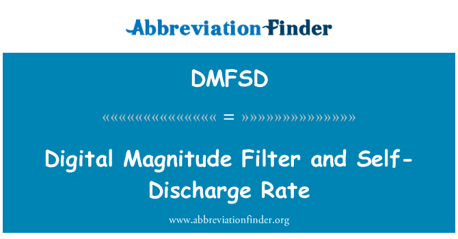 DMFSD: Digitale Helligkeit Filter und Selbstentladung-Rate