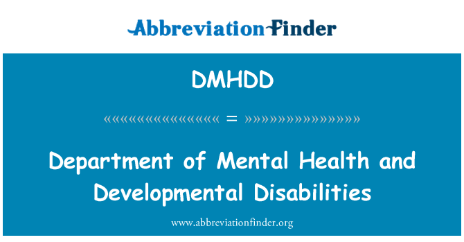 DMHDD: 정신 건강 및 발달 장애의 부