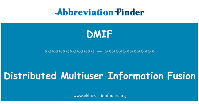 DMIF: Распределенных многопользовательских информации Fusion