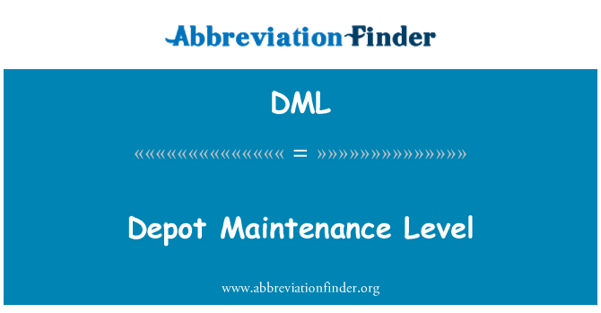 DML: Nivell de manteniment de dipòsit