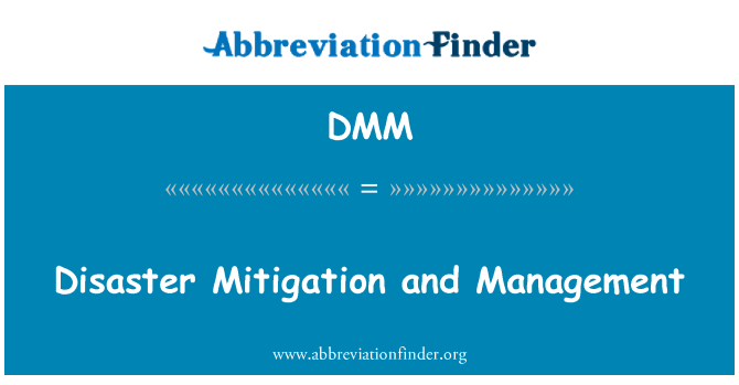 DMM: Katastrofu mazināšanas un pārvaldības