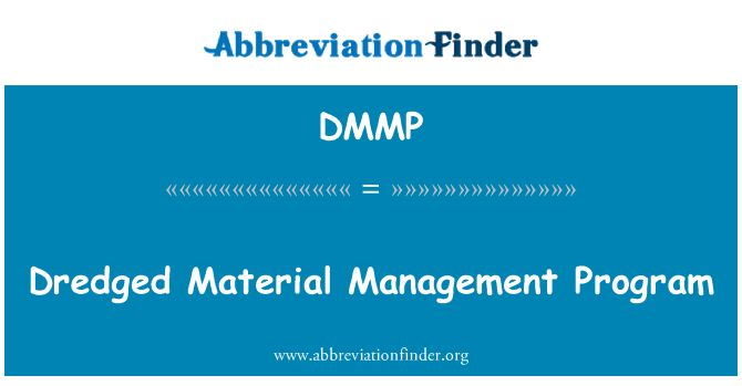 DMMP: Dredged Material Management Program