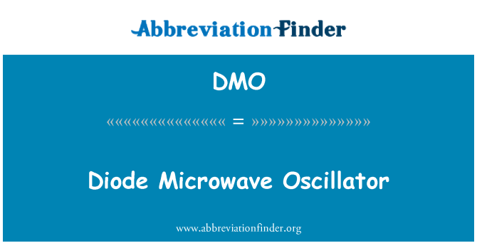 DMO: Diod Microwave Oscillator