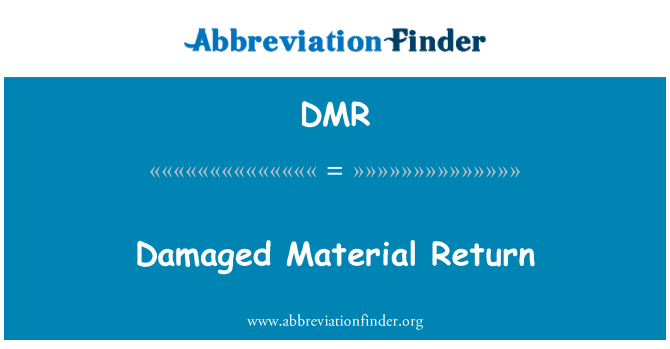 DMR: Andomaje materyèl retou