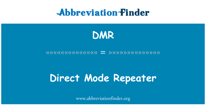DMR: Přímý režim Repeater