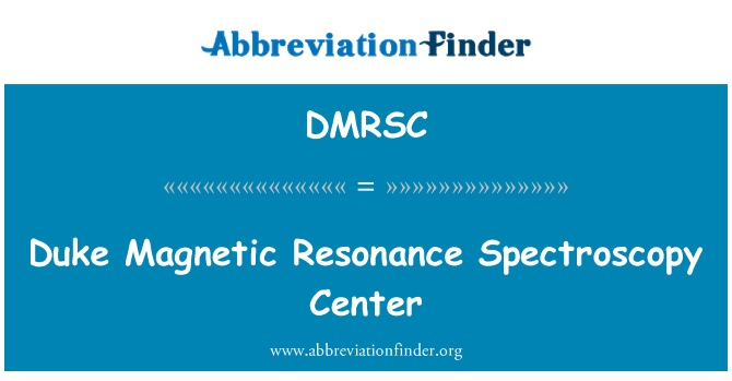 DMRSC: Duka Magnetic Resonance spettroskopja taċ-ċentru