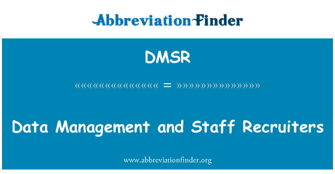 DMSR: مدیریت داده ها و استخدام کارکنان