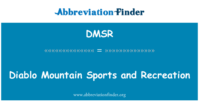 DMSR: Recreación y deportes de montaña diablo