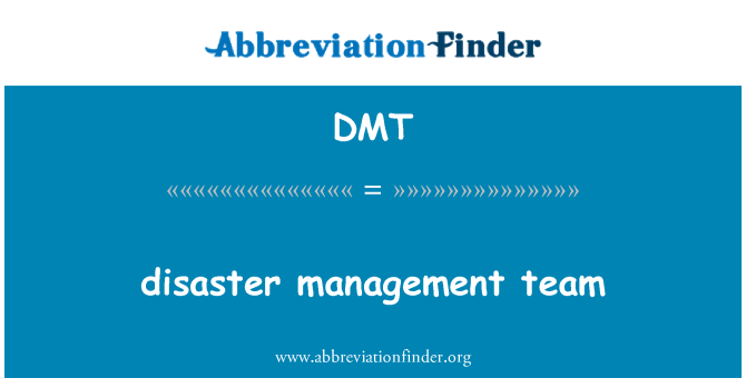 DMT: katastrofu vadības komanda