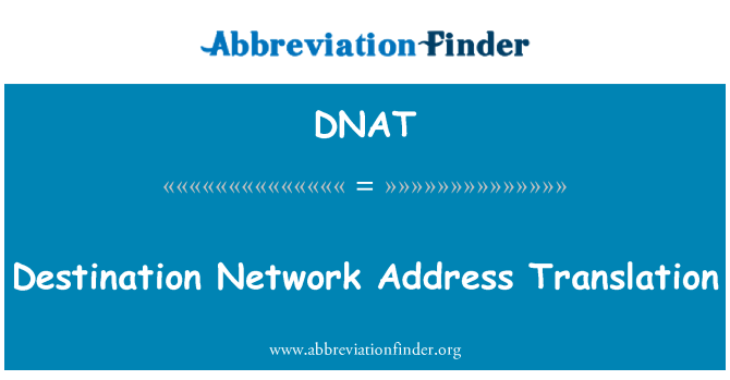 DNAT: Destinasyon rezo adrès tradiksyon