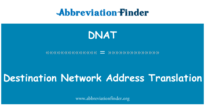 DNAT: Tujuan Network Address Translation