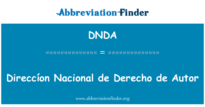 DNDA: De Direccíon Nacional de Derecho penulis