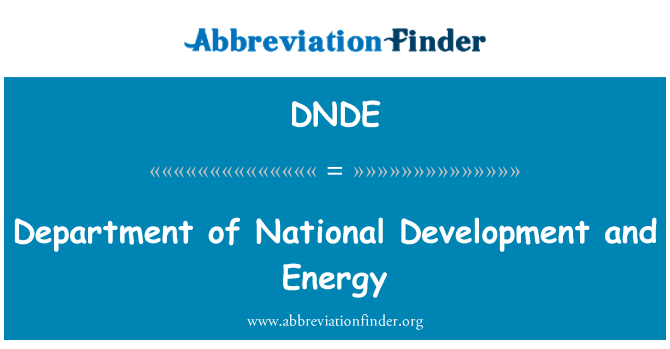 DNDE: Depatman nasyonal developman e enèji