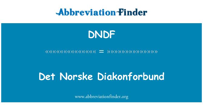 DNDF: Det Norske Diakonforbund