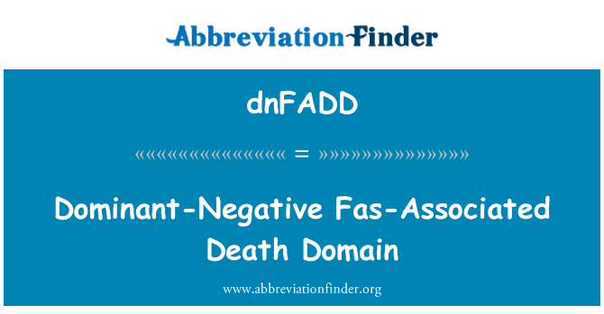 dnFADD: المجال المهيمنة-السلبية المرتبطة بفاس الموت