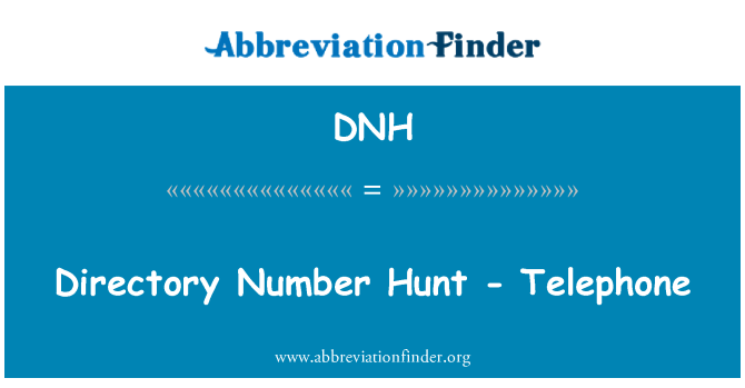 DNH: Direktori nombor memburu - telefon