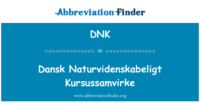 DNK: Dansk Naturvidenskabeligt Kursussamvirke